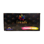 shopnathans.com Luv Life Happy botanical shot box in strawberry banana flavor with a colorful floral logo