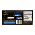 shopnathans.com Luv Life Happy Botanical Shot Blue Razz supplement facts label with Kava and Kratom blend details