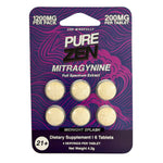 shopnathans.com Pure Zen Midnight Splash 200mg mitragynine full spectrum extract chewable tablets in 6-pack blister