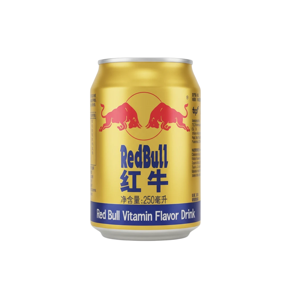 shopnathans.com Red Bull Yellow Edition tropical energy drink in a 250ml gold can with red bull logo