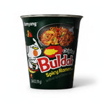 shopnathans.com Samyang Buldak Original spicy chicken flavor instant ramen in a convenient 2.47oz black cup