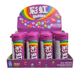shopnathans.com Skittles Wild Berry chewy candy bottles in a purple retail display box with rainbow branding