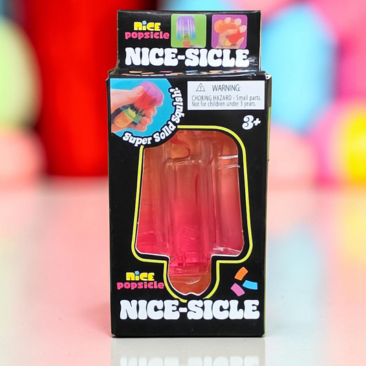 shopnathans.com Squishy Nice Slice popsicle sensory toy in a black retail box for stress relief