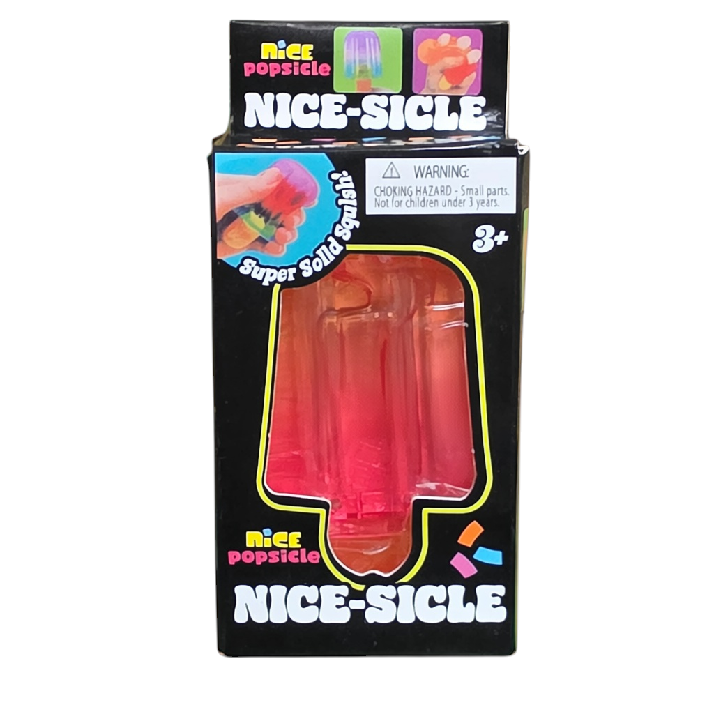 shopnathans.com Squishy Nice Slice popsicle sensory toy in a black retail box for stress relief