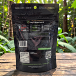 shopnathans.com Pure Infinity Botanicals Trainwreck Kratom powder back label with supplement facts and strain chart