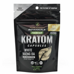 shopnathans.com Pure Infinity Botanicals White Maeng Da Kratom capsules in a 50-count resealable black pouch.